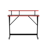 Artiss Gaming Desk with L-Shaped Legs - 100cm Black/Red