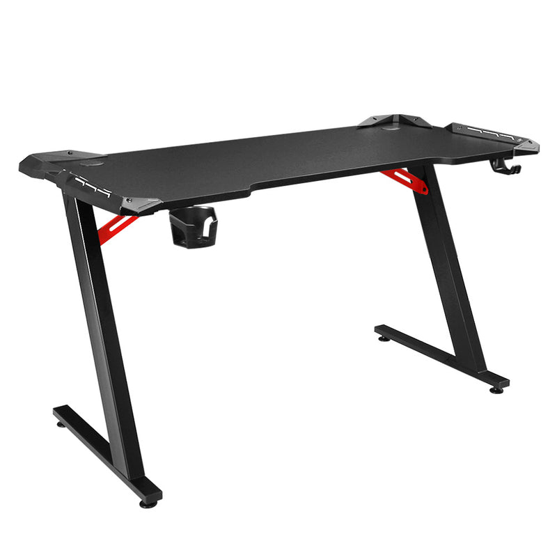 Artiss Gaming Desk with Z-Shaped Legs & RGB Lights - 120cm Black