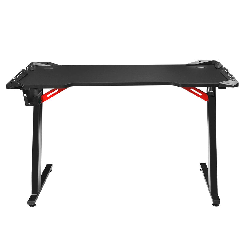 Artiss Gaming Desk with Z-Shaped Legs & RGB Lights - 120cm Black