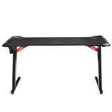 Artiss Gaming Desk with Z-Shaped Legs & RGB Lights - 140cm Black