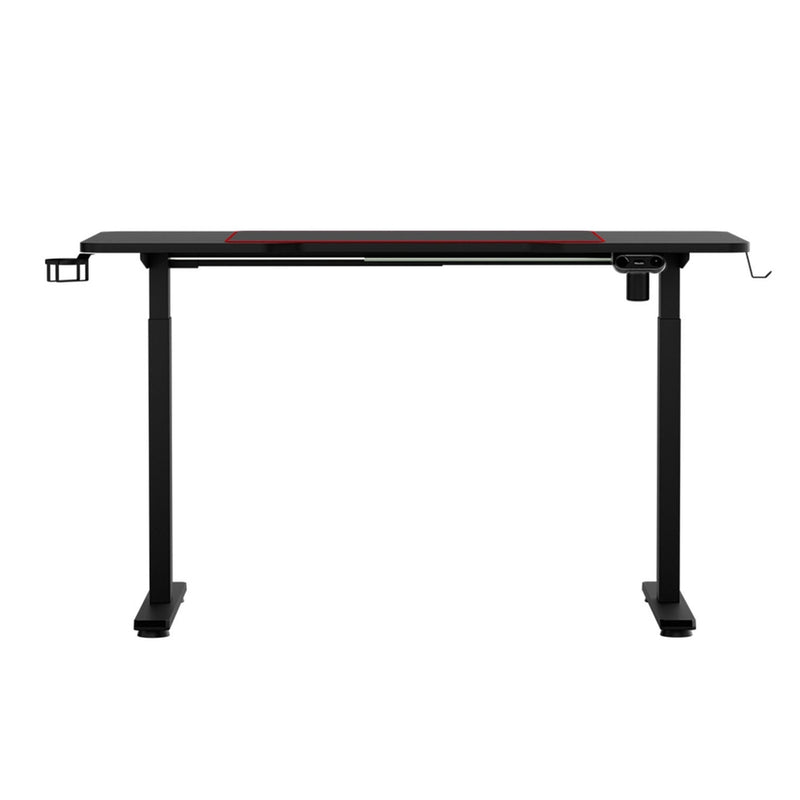 Artiss Motorised Standing Gaming Desk - 140cm Black/Red