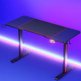 Artiss Motorised Standing Gaming Desk - 140cm Black/Red