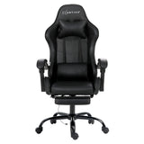 Artiss 2 Point Massage Gaming Chair with Footrest - Black