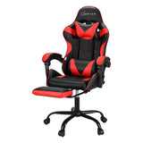 Artiss 2 Point Massage Gaming Chair with Footrest - Black/Red