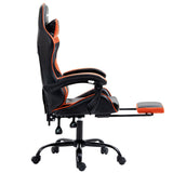 Artiss Gaming Chair with Footrest - Black/Orange