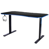 OVERDRIVE Gaming Desk T-Shaped Legs - 139cm Black/Blue