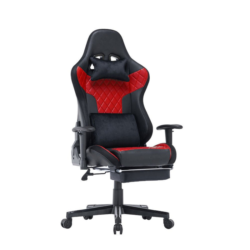 amazingooh Reclining Gaming Chair with RGB Lights & Bluetooth Speaker - Black/Red