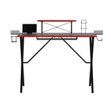 Artiss Gaming Desk with X-Shaped Legs - 130cm Black/Red