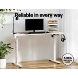 Artiss Motorised Standing Gaming Desk - 140cm White