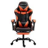 Artiss Gaming Chair with Footrest - Black/Orange