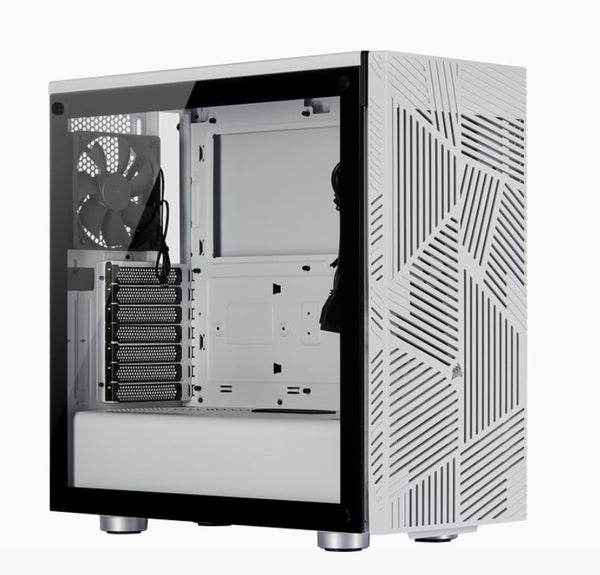 Corsair Carbide Series 275R Airflow ATX Tempered Glass White, 3x 120mm Fans pre-installed. USB 3.0 x 2, Audio I/O. Case