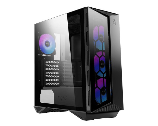 MSI MPG GUNGNIR 110R Mid-Tower Case, Supports ATX / M-ATX / Mini ITX, 2x USB 3.2, 1x USB-C, 1x HD Audio, 1x Mic, ATX Power Supply