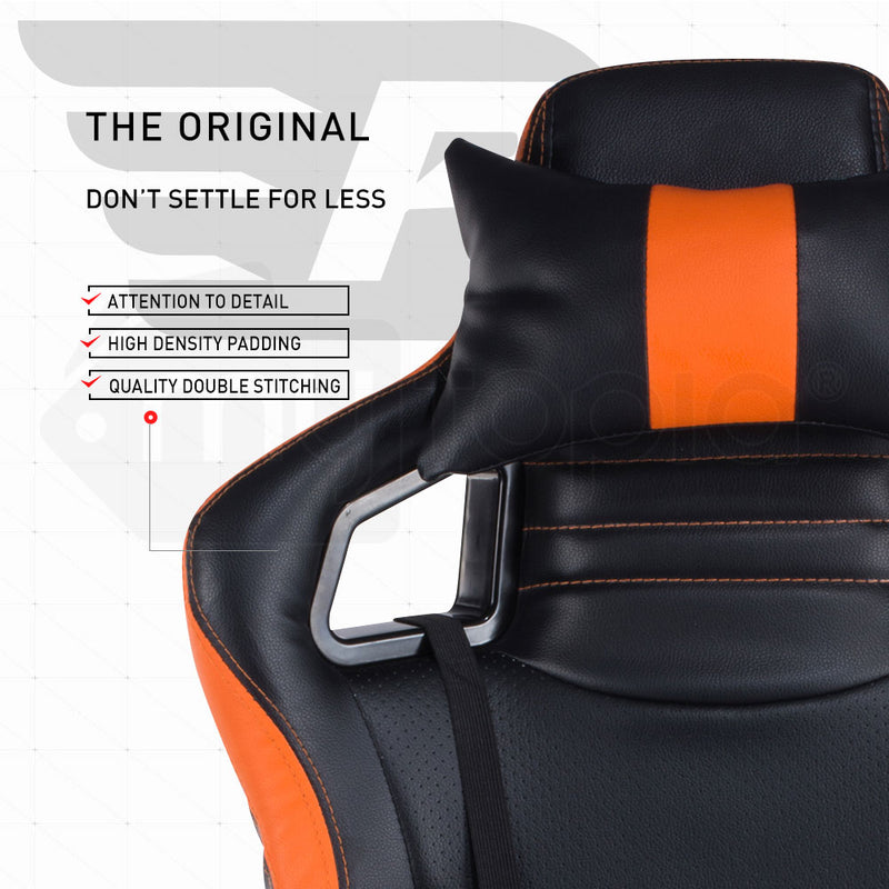 Overdrive Gaming Chair with PU Leather - Black/Orange