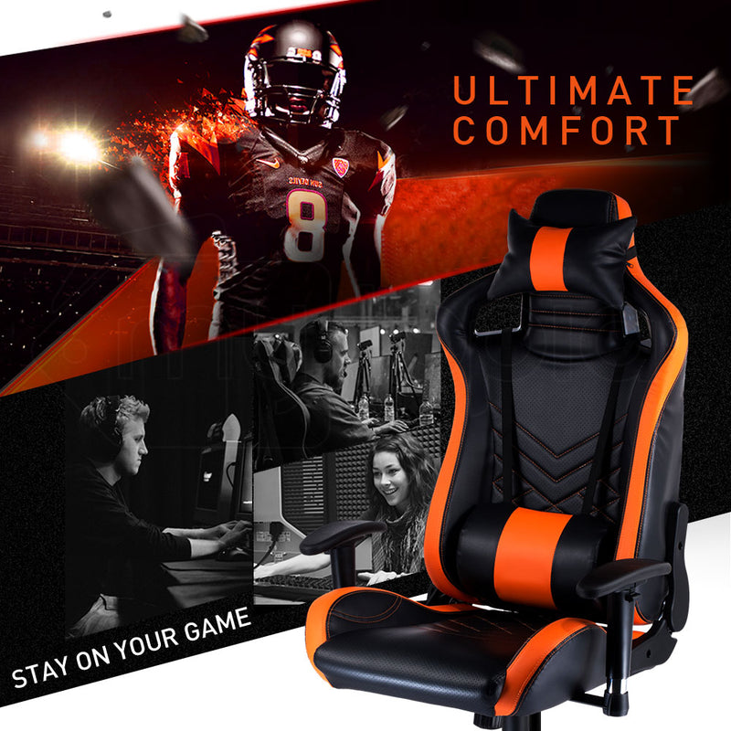 Overdrive Gaming Chair with PU Leather - Black/Orange