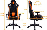 Overdrive Gaming Chair with PU Leather - Black/Orange