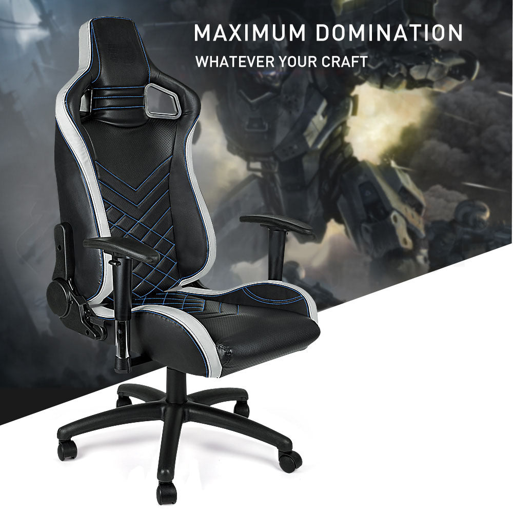 Overdrive Gaming Chair with PU Leather - Black/White