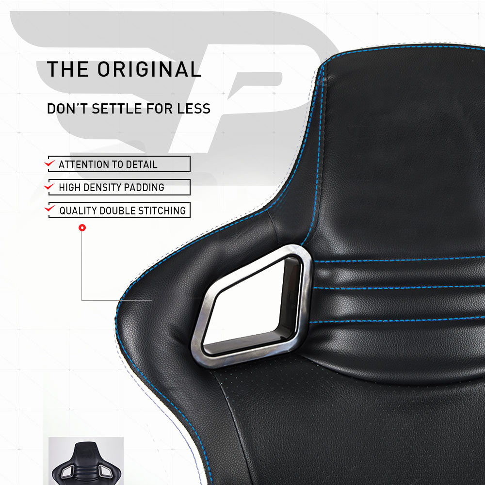 Overdrive Gaming Chair with PU Leather - Black/White