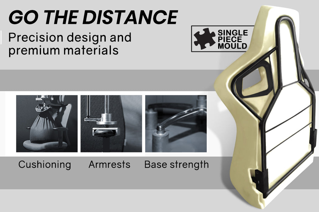 OVERDRIVE Diablo Series - Reclining Gaming Chair with Lumbar & Neck Pillow Horns - Black/White