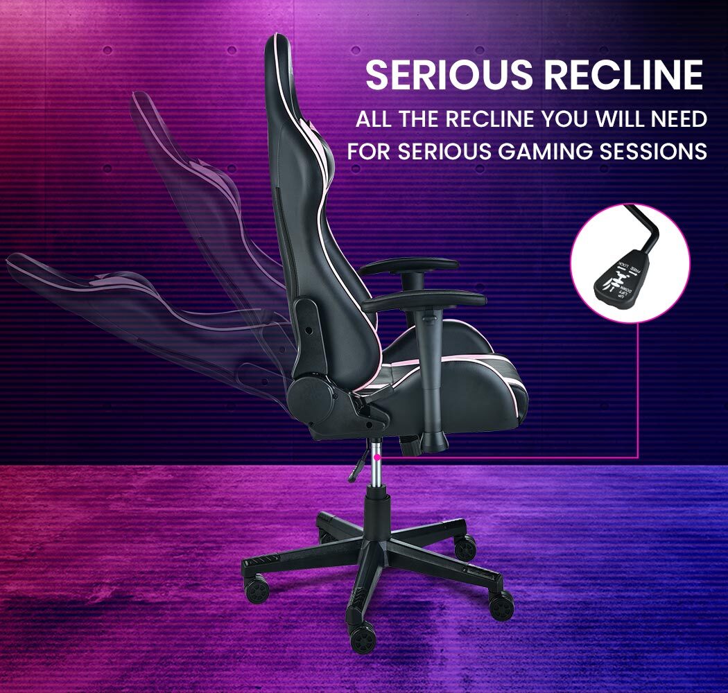 OVERDRIVE Apex Series - Ergonomic Reclining Gaming Chair - Black/Pink