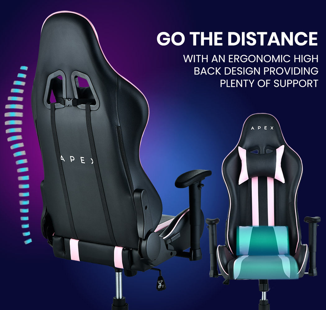 OVERDRIVE Apex Series - Ergonomic Reclining Gaming Chair - Black/Pink