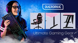 OVERDRIVE Gaming Desk with T-Shaped Legs - 139cm Pink/Black