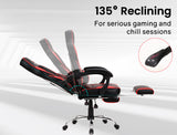 OVERDRIVE Gaming Chair & Desk Combo with Z-Shaped Legs - 120cm Black/Red