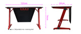 OVERDRIVE Gaming Desk with Z-Shaped Legs - 120cm Black/Red