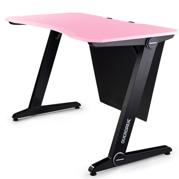 OVERDRIVE Gaming Desk with Z-Shaped Legs - 120cm Pink/Black