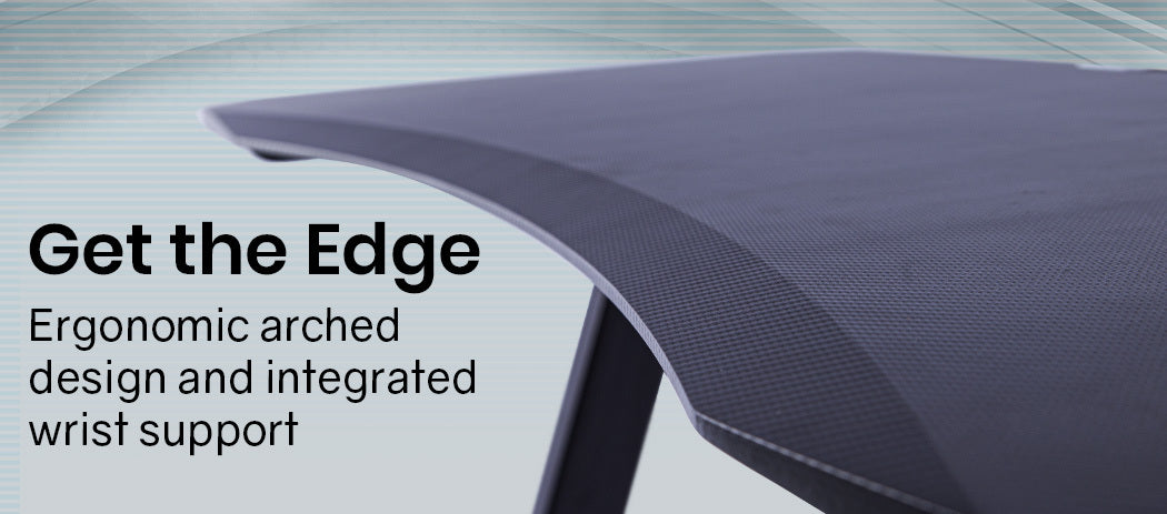 OVERDRIVE Gaming Desk with Z-Shaped Legs & LED Lights - 120cm Black/Blue