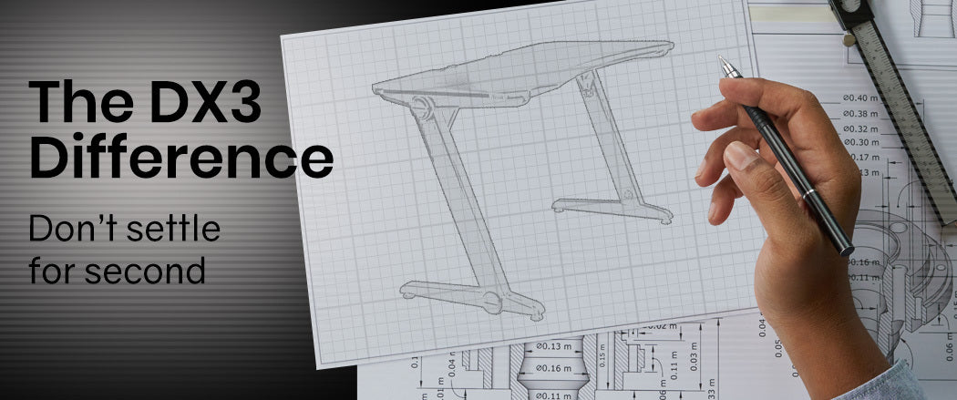 OVERDRIVE Gaming Desk with Z-Shaped Legs & LED Lights - 120cm Black/Blue