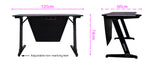 OVERDRIVE Gaming Desk with Z-Shaped Legs & LED Lights - 120cm Black