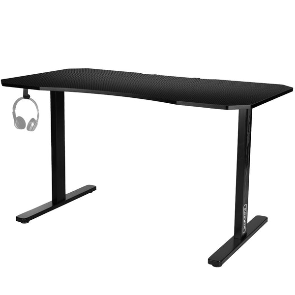 OVERDRIVE Gaming Desk with T-Shaped Legs - 139cm Black