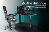 OVERDRIVE Gaming Desk with T-Shaped Legs - 139cm Black