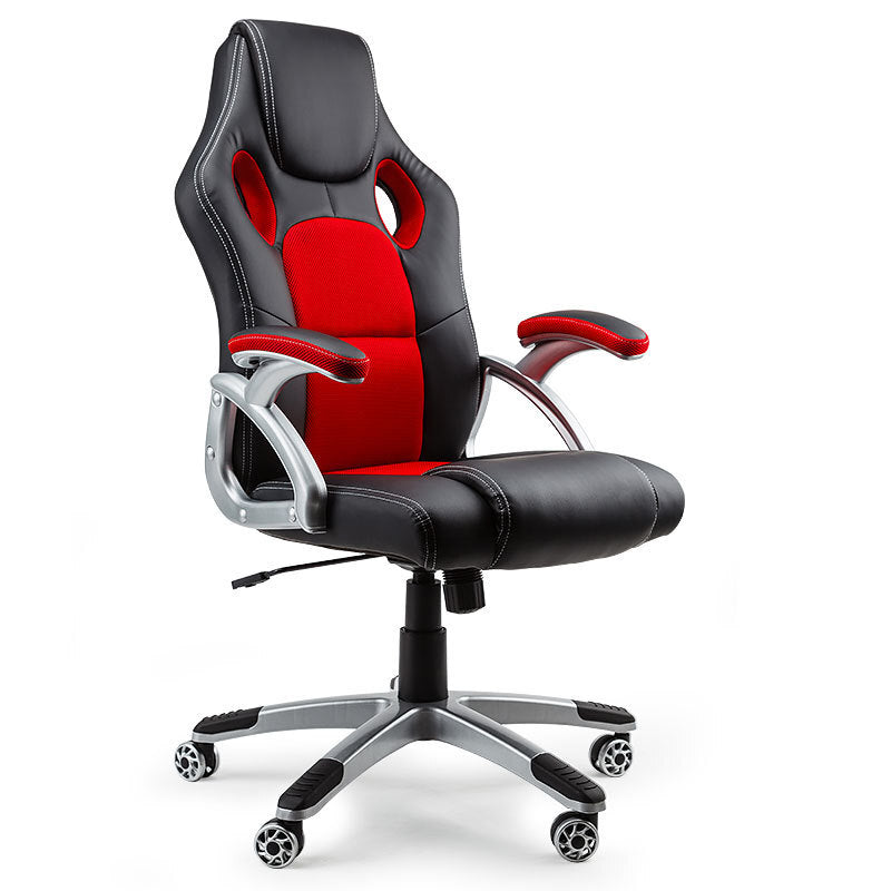 OVERDRIVE Premium Executive Office Chair - Black/Black/Red