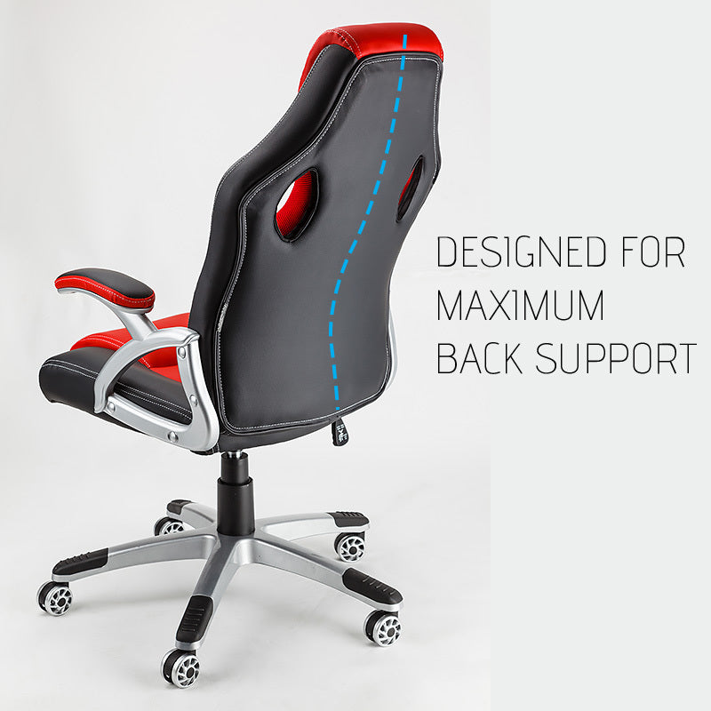 OVERDRIVE Premium Executive Office Chair - Black/Red/Red