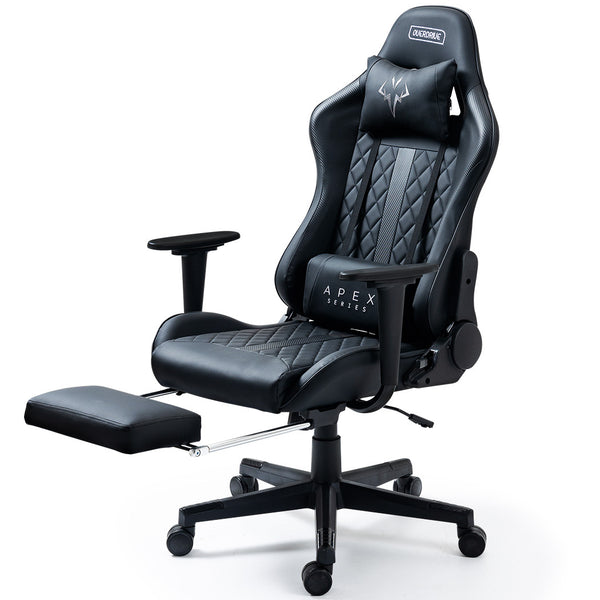 OVERDRIVE Apex Series - Ergonomic Reclining Gaming Chair with Footrest - Black