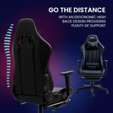 OVERDRIVE Apex Series - Ergonomic Reclining Gaming Chair with Footrest - Black