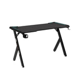 EKKIO Gaming Desk with Y-Shape Legs & RGB Lighting - 100cm Black