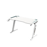 EKKIO Gaming Desk with Z Shaped Legs & RGB Lighting - 140cm White