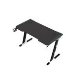 EKKIO Gaming Desk with Z-Shaped Legs & RGB Lighting - 100cm Black