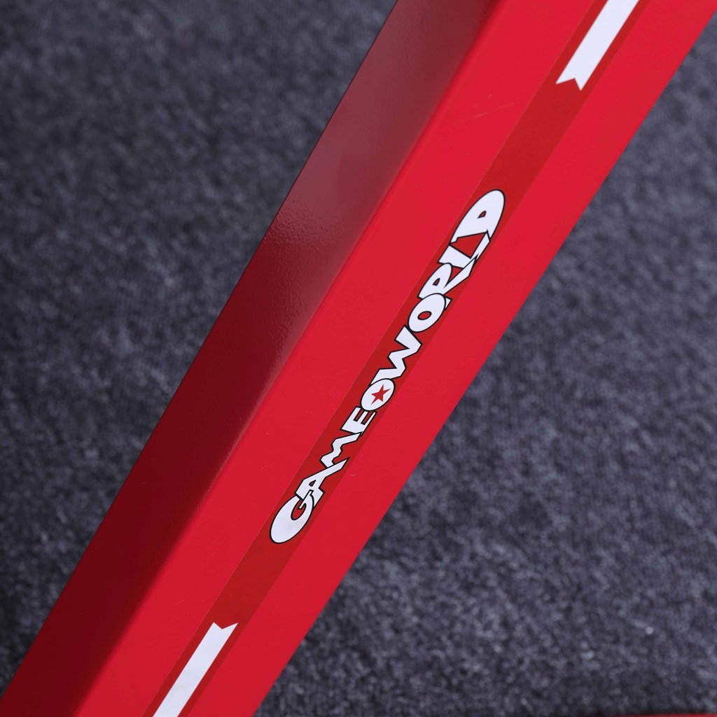 Gaming Desk with Z-Shaped Legs & RGB Lights- 140cm Black/Red