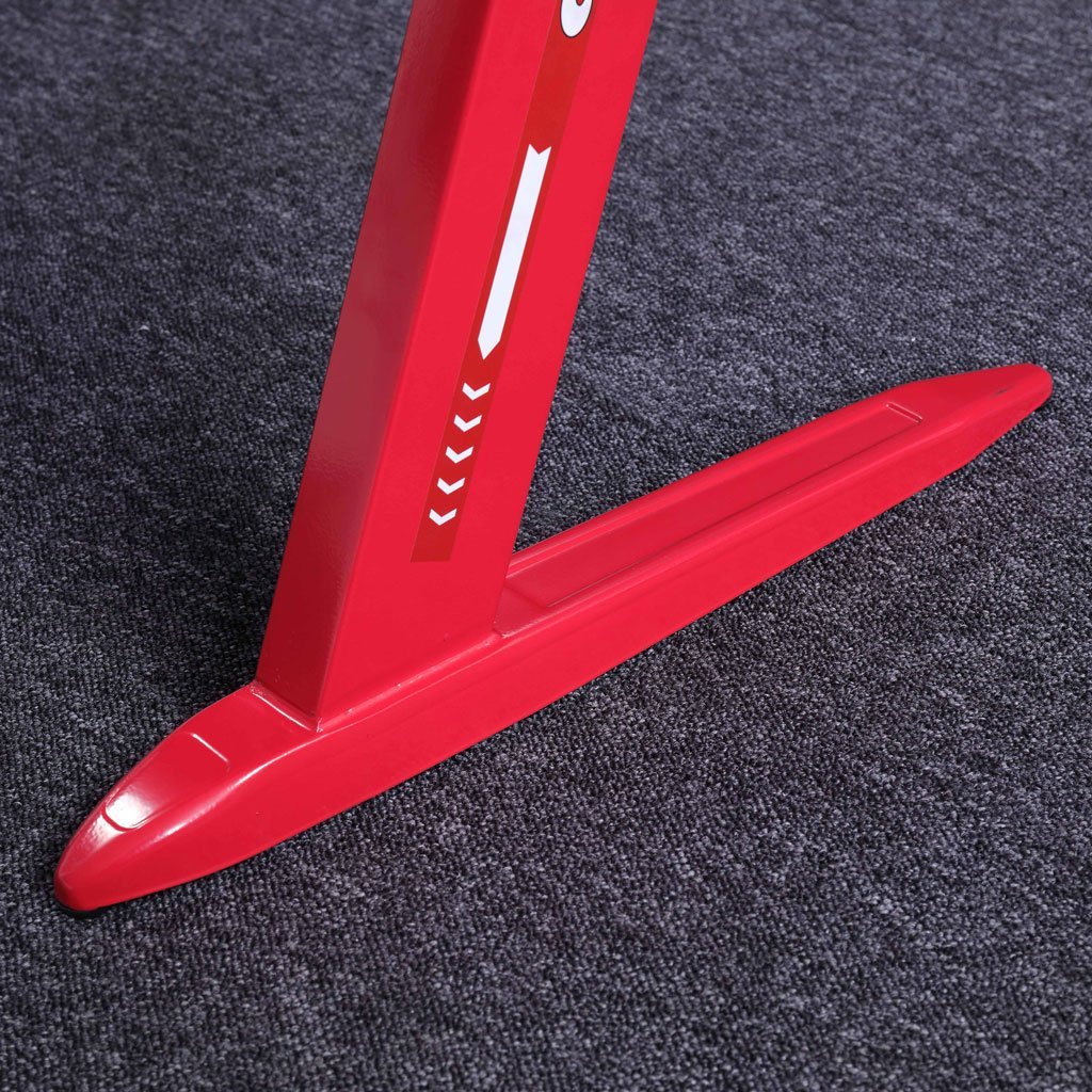 Gaming Desk with Z-Shaped Legs & RGB Lights- 140cm Black/Red