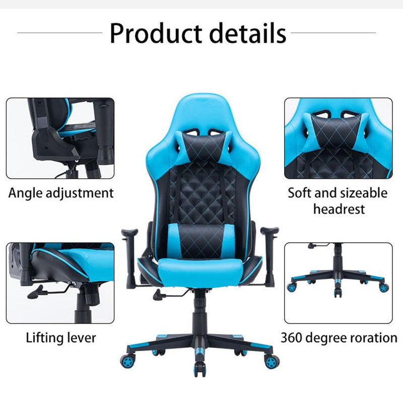 amazingooh Reclining Gaming Chair - Black/Blue