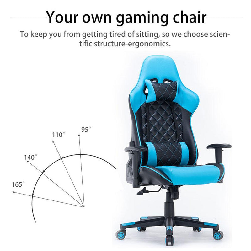 amazingooh Reclining Gaming Chair - Black/Blue