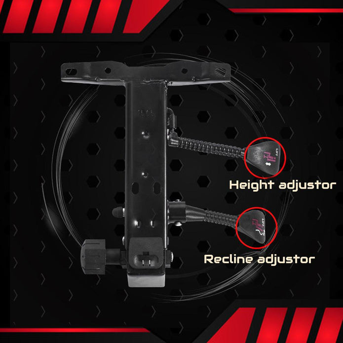 Reclining Gaming Chair with PU Leather - Pink/White