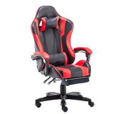 Reclining Gaming Chair with PU Leather - Black/Red