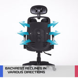 Korean Superb Ergonomic Gaming Chair - Black