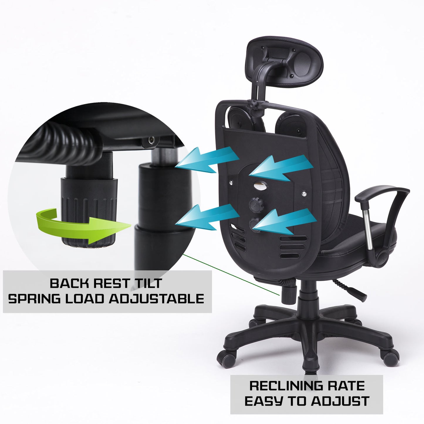 Korean Superb Ergonomic Gaming Chair - Black/Grey
