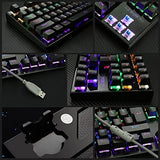 Mechanical Gaming Keyboard Green Switches 87 Keys LED Backlight PC and Laptop