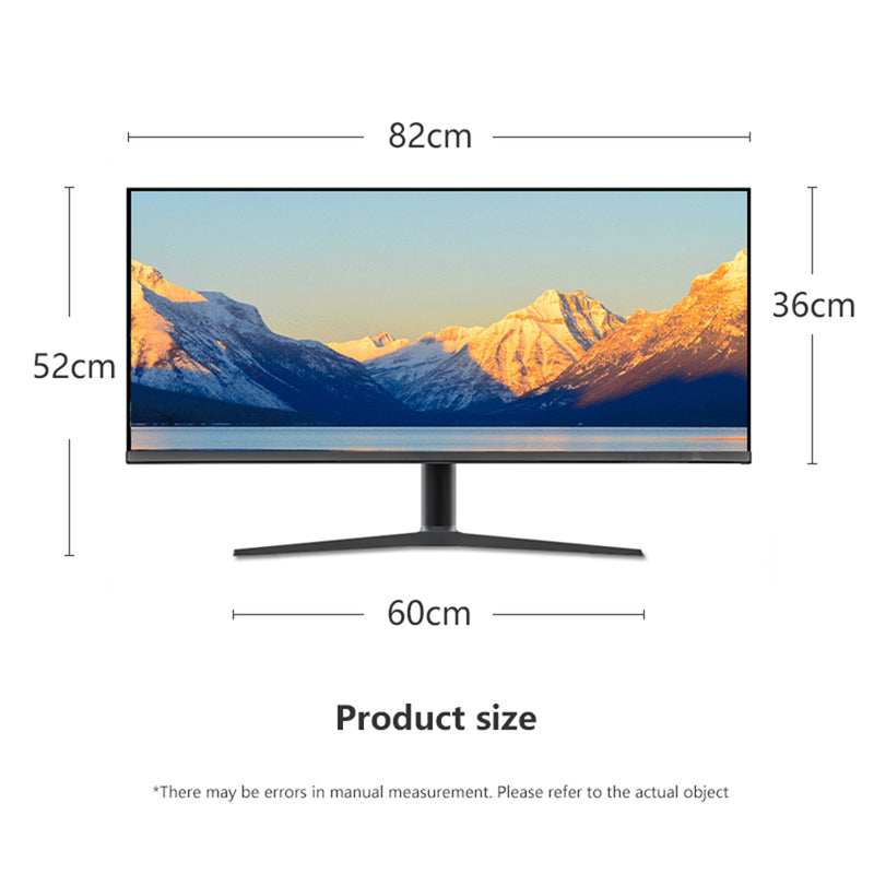 34 Inch Ultrawide 3440x1440 HDMI DP 165Hz 1000:1 Flat LED Gaming Monitor